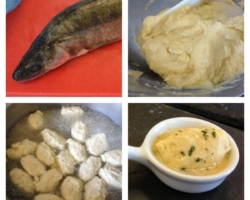 Mini quenelle de sandre, sauce champignon