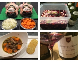 Coq au vin, testé une première fois avec du Gevrey Chambertin (de Sylvie Esmonin, juste superbe) puis avec ce Chorey-les-Beaune