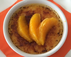 Crème brûlée au jus et zestes d&#039;orange