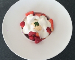 Fraises crème vanillée