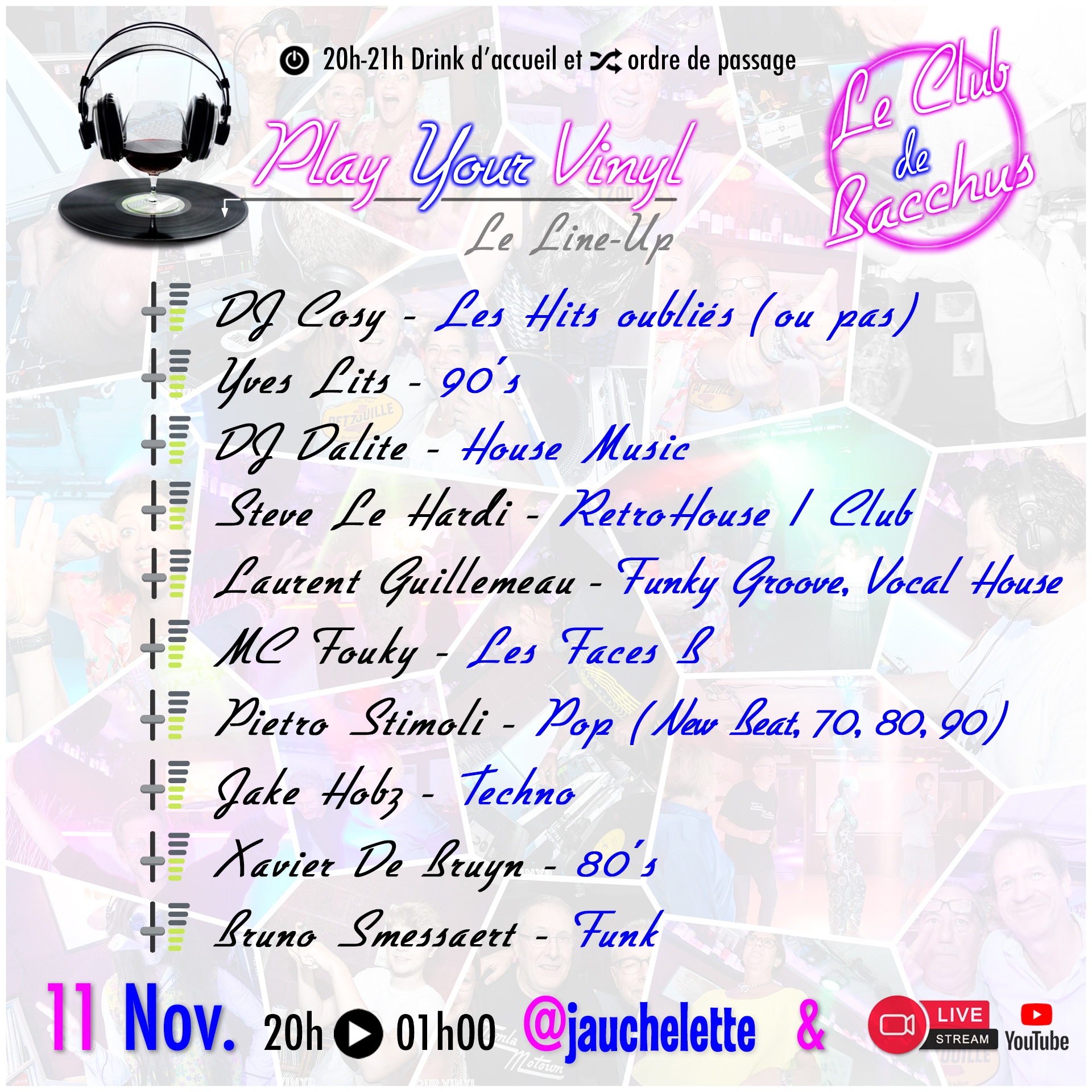 Play Your Vinyl 11 nov line-up 1920×1920 v2